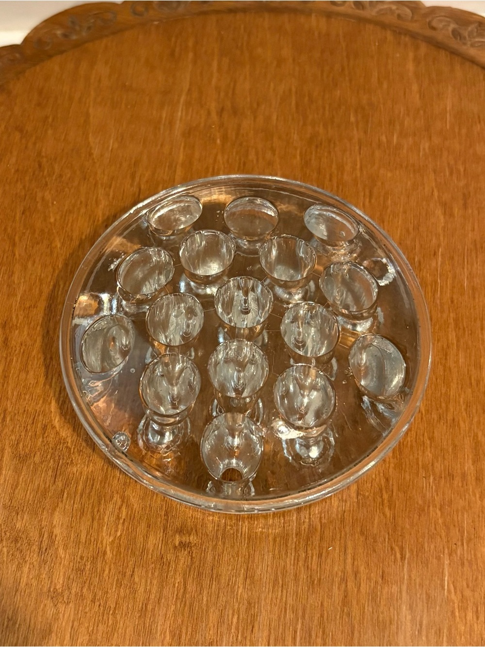 Clear Glass Flower Frog Frogmouth Flower Arranger